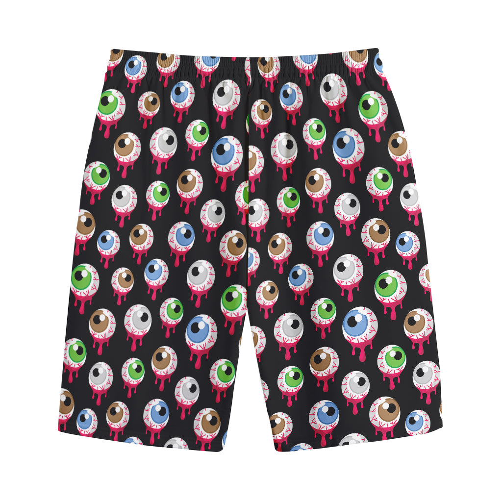 Bloody Eyeball Pattern Print Cotton Shorts