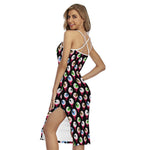 Bloody Eyeball Pattern Print Cross Back Cami Dress