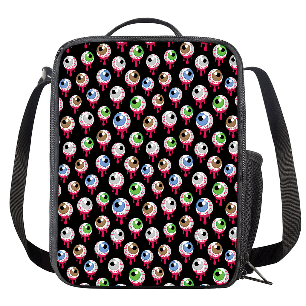 Bloody Eyeball Pattern Print Crossbody Lunch Bag