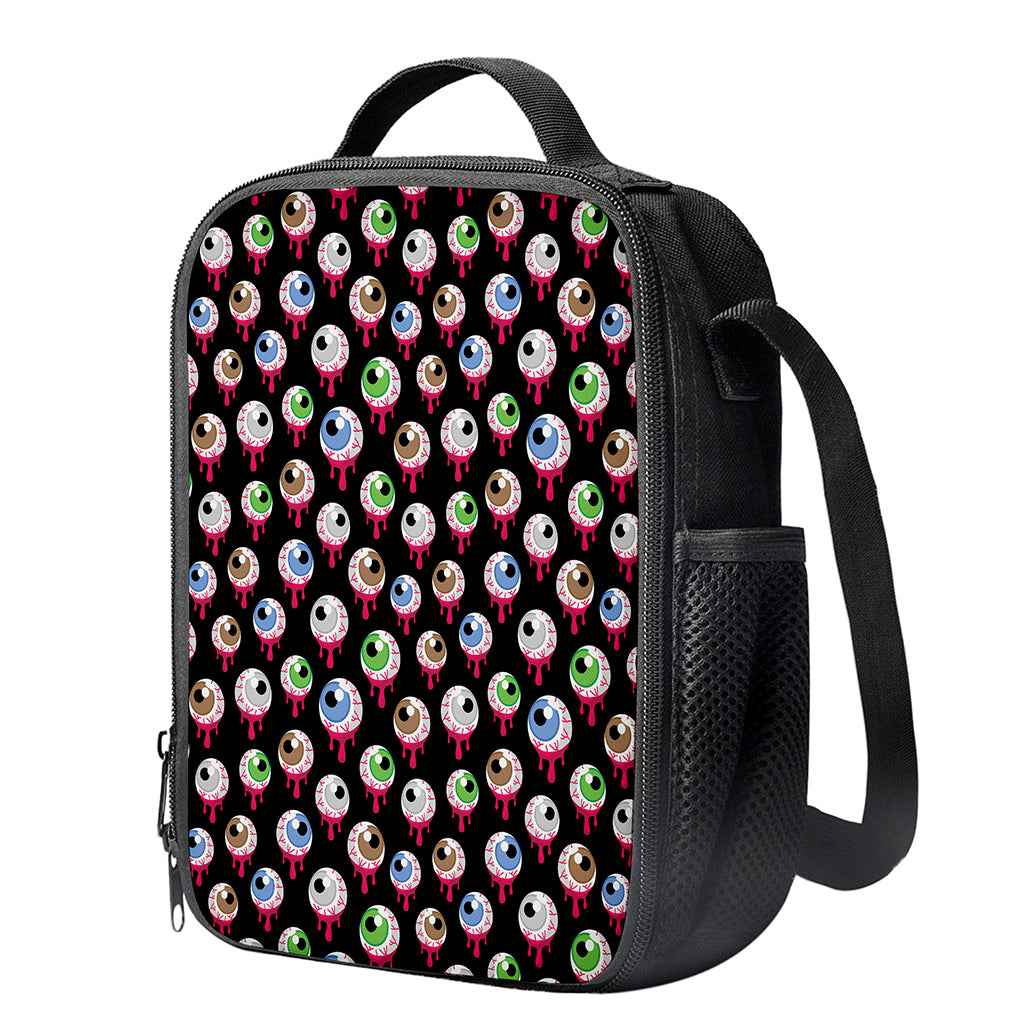 Bloody Eyeball Pattern Print Crossbody Lunch Bag