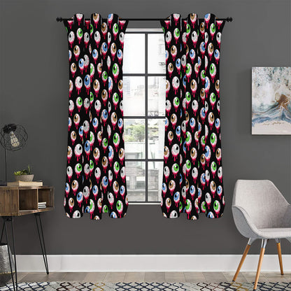 Bloody Eyeball Pattern Print Curtain