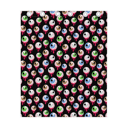 Bloody Eyeball Pattern Print Curtain