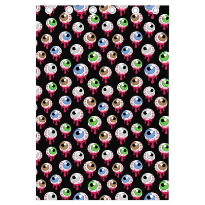 Bloody Eyeball Pattern Print Curtain