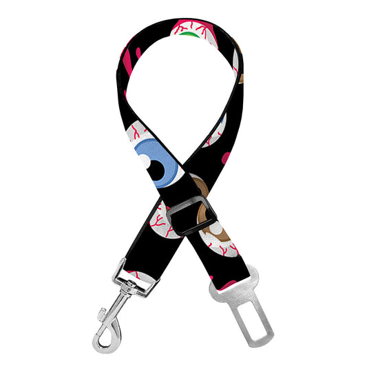 Bloody Eyeball Pattern Print Dog Seat Belt