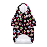 Bloody Eyeball Pattern Print Dog Zip Up Hoodie