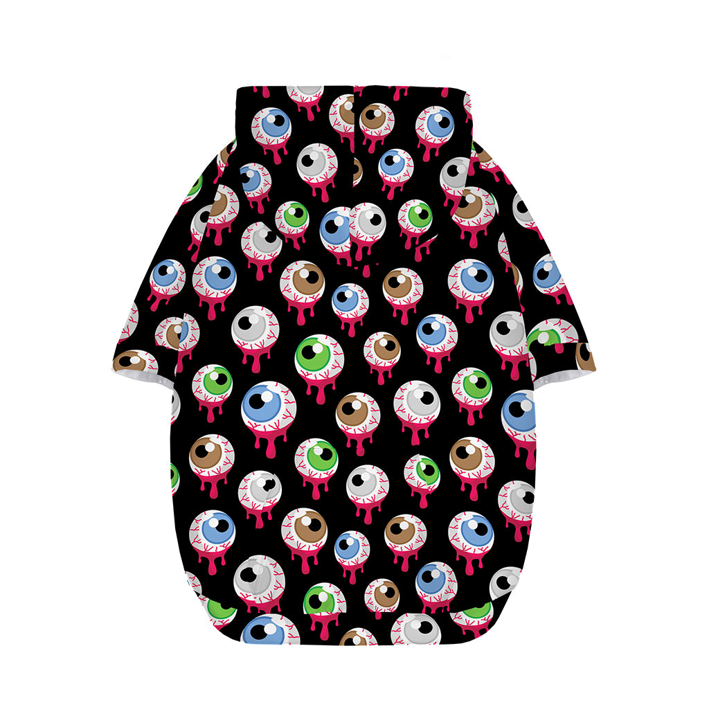 Bloody Eyeball Pattern Print Dog Zip Up Hoodie