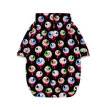 Bloody Eyeball Pattern Print Dog Zip Up Hoodie