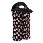 Bloody Eyeball Pattern Print Double Neoprene Wine Tote