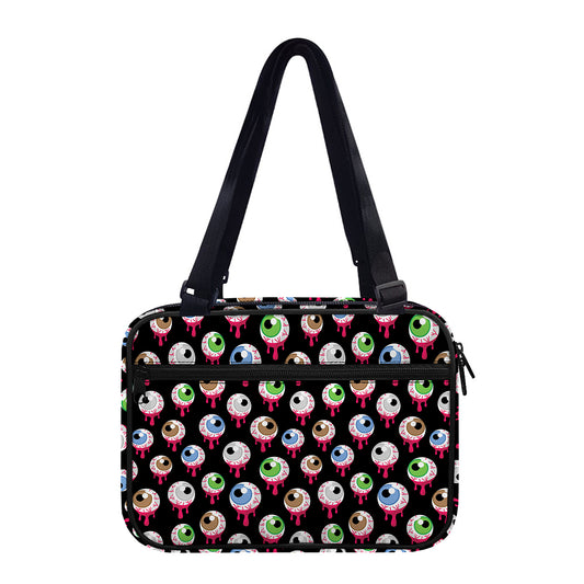 Bloody Eyeball Pattern Print Double Strap Bible Bag