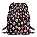 Bloody Eyeball Pattern Print Drawstring Backpack