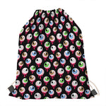 Bloody Eyeball Pattern Print Drawstring Bag