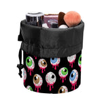 Bloody Eyeball Pattern Print Drawstring Makeup Bag