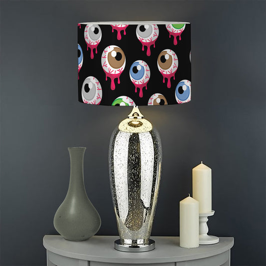 Bloody Eyeball Pattern Print Drum Lamp Shade