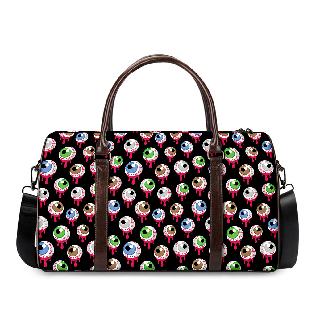Bloody Eyeball Pattern Print Duffle Bag