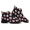 Bloody Eyeball Pattern Print Flat Ankle Boots