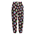 Bloody Eyeball Pattern Print Fleece Lined Knit Pants