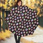 Bloody Eyeball Pattern Print Foldable Umbrella