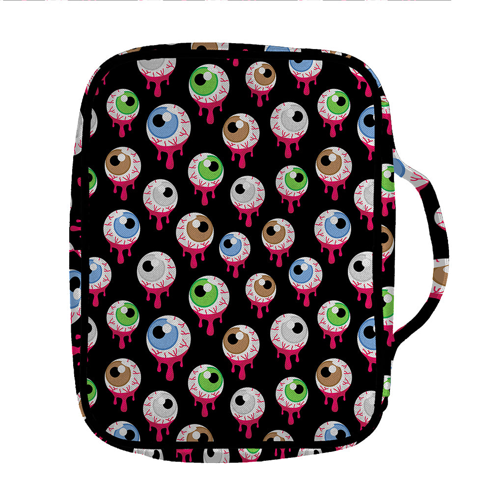 Bloody Eyeball Pattern Print Front Pocket Bible Bag