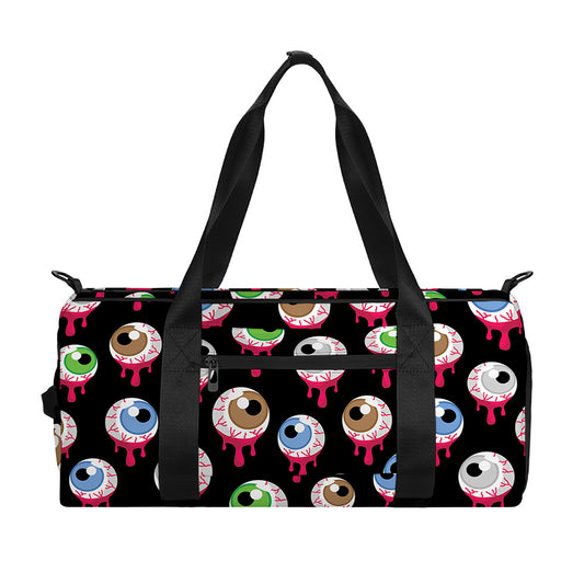 Bloody Eyeball Pattern Print Gym Bag