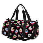 Bloody Eyeball Pattern Print Gym Bag