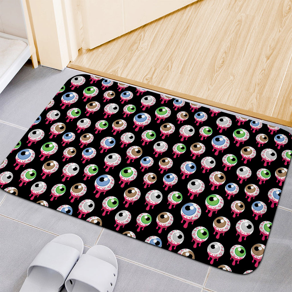 Bloody Eyeball Pattern Print Indoor Door Mat