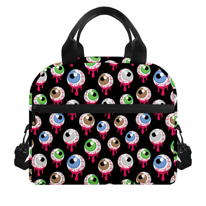 Bloody Eyeball Pattern Print Insulated Lunch Bag