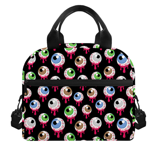 Bloody Eyeball Pattern Print Insulated Lunch Bag
