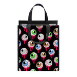 Bloody Eyeball Pattern Print Insulated Lunch Tote