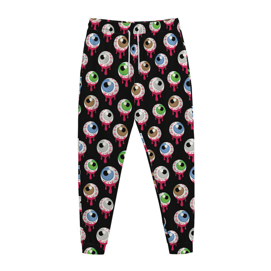 Bloody Eyeball Pattern Print Jogger Pants