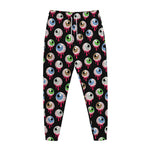 Bloody Eyeball Pattern Print Jogger Pants