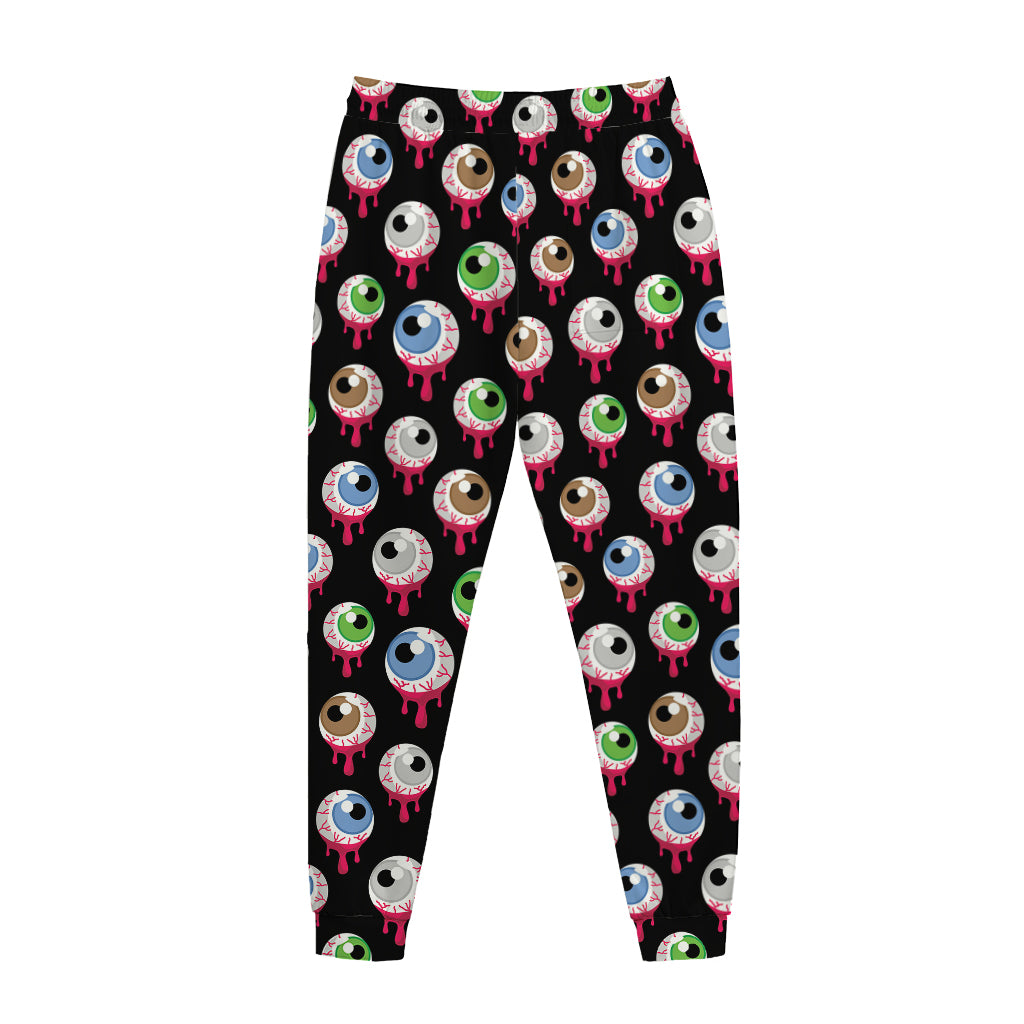 Bloody Eyeball Pattern Print Jogger Pants