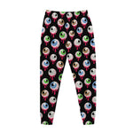 Bloody Eyeball Pattern Print Jogger Pants