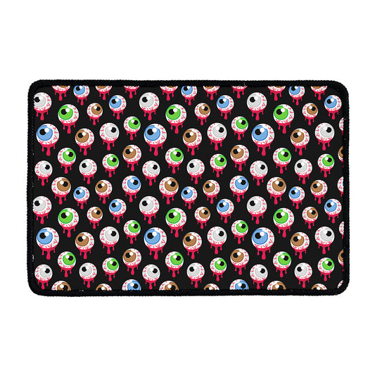 Bloody Eyeball Pattern Print Kitchen Mat
