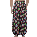 Bloody Eyeball Pattern Print Lantern Pants