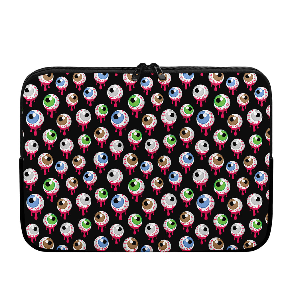 Bloody Eyeball Pattern Print Laptop Sleeve