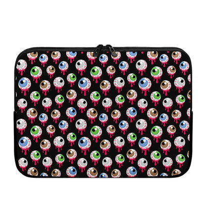 Bloody Eyeball Pattern Print Laptop Sleeve