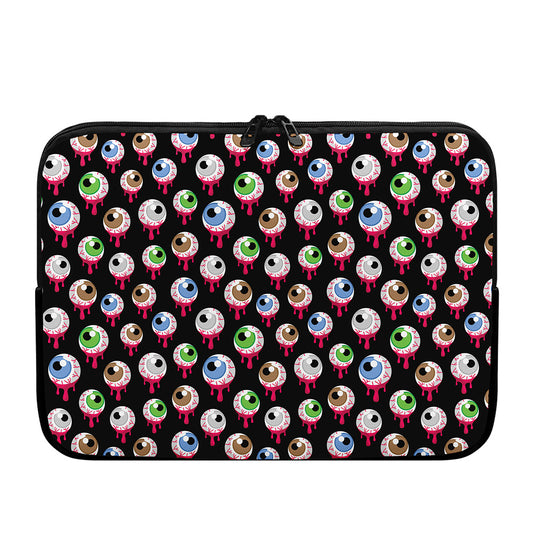 Bloody Eyeball Pattern Print Laptop Sleeve