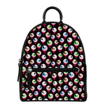 Bloody Eyeball Pattern Print Leather Backpack