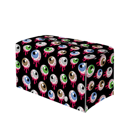 Bloody Eyeball Pattern Print Leather Tissue Box Cover
