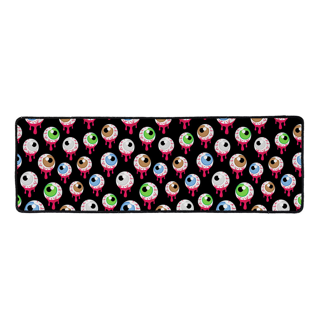 Bloody Eyeball Pattern Print Long Kitchen Mat