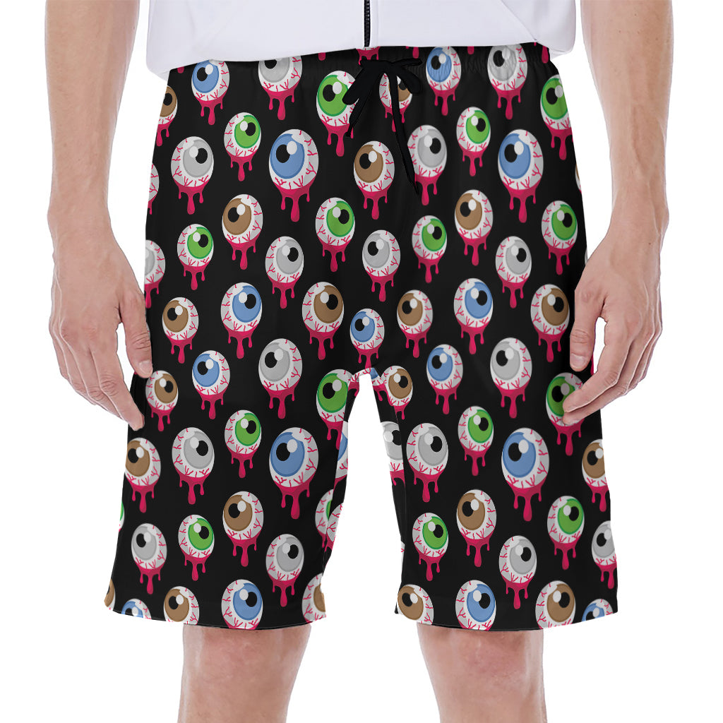 Bloody Eyeball Pattern Print Men's Beach Shorts