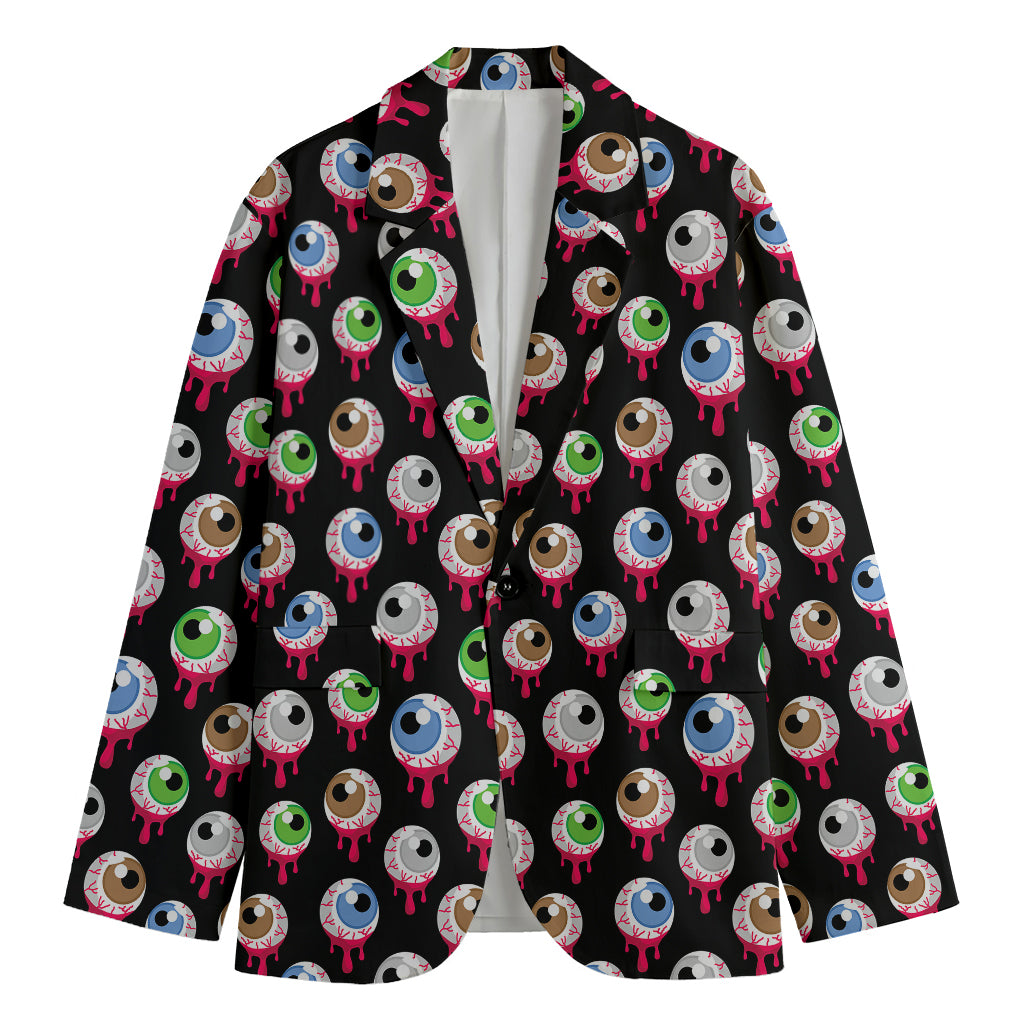 Bloody Eyeball Pattern Print Men's Blazer