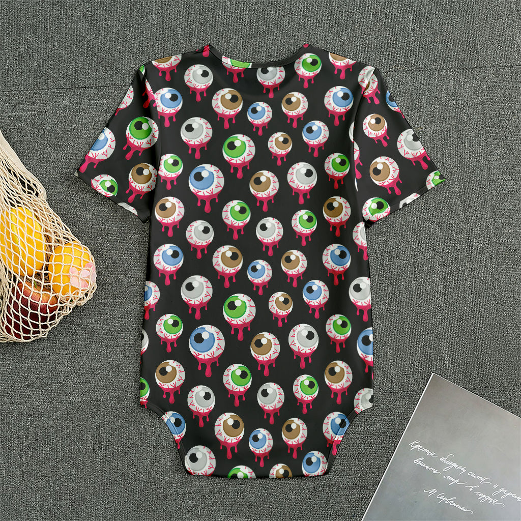 Bloody Eyeball Pattern Print Men's Bodysuit