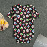 Bloody Eyeball Pattern Print Men's Bodysuit