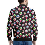 Bloody Eyeball Pattern Print Men's Bomber Jacket