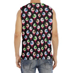 Bloody Eyeball Pattern Print Men's Fitness Tank Top