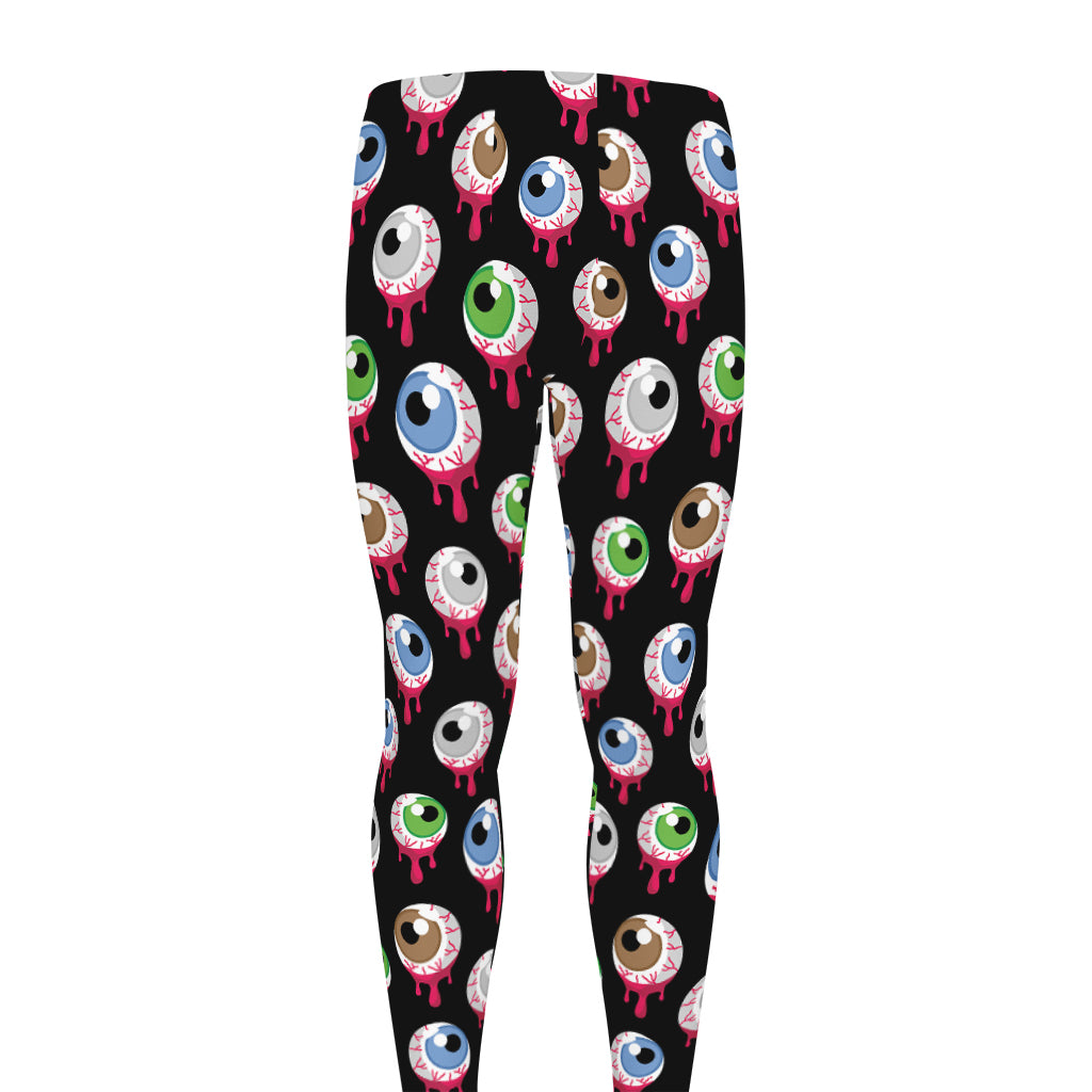 Bloody Eyeball Pattern Print Men's leggings