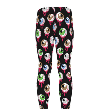 Bloody Eyeball Pattern Print Men's leggings