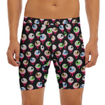 Bloody Eyeball Pattern Print Men's Long Boxer Briefs