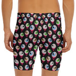 Bloody Eyeball Pattern Print Men's Long Boxer Briefs